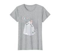 Disney Princess Cinderella Vintage Once Upon a Time T-Shirt, Women, Heather Grey, Small