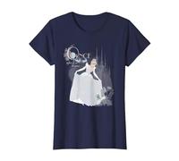 Disney Princess Cinderella Vintage Once Upon a Time T-Shirt, Women, Navy Blue, Small