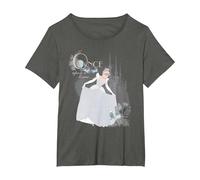 Disney Princess Cinderella Vintage Once Upon a Time T-Shirt, Women's Plus, Asphalt Grey, 2X