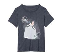 Disney Princess Cinderella Vintage Once Upon a Time T-Shirt, Women's Plus, Heather Blue, 3X