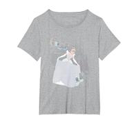 Disney Princess Cinderella Vintage Once Upon a Time T-Shirt, Women's Plus, Heather Grey, 5X
