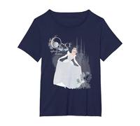 Disney Princess Cinderella Vintage Once Upon a Time T-Shirt, Women's Plus, Navy Blue, 3X