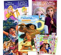 Disney Princess Coloring Book Activity Set for Kids Featuring Disney Princess Encanto Moana and Frozen
