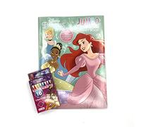 Disney Princess Coloring Book and Activity - Little Mermaid Ariel - Cinderella - 16 Colors Crayons - Jumbo 64 Pages - Bonus Memory Match Game Card