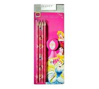 Disney Princess Coloured Pencil Set (Pack Of 4) Pink (One Size)