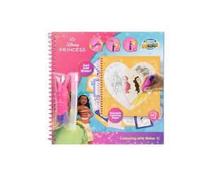 Disney Princess Colouring Book with Water | Reusable Water Colouring Book for Kids Ages 3+ | With Refillable Water Pen | 12 Colouring Pages | Moana, Rapunzel