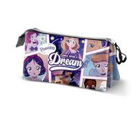 Disney Princess Comic-Triple Pencil Case, Multicolour, 23 x 11 cm