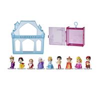 Disney Princess Comics Adventure Discoveries Collection Doll Set with 9 Figures Bases Display Castle and Case Toy for Girls 3 and Up