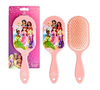 Disney Princess Detangling Paddle Hair Brush, Cute and Functional Semi - Rectangular Design for All Hair Types, Gentle on Tangles for Kids and Adults