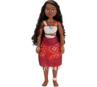 Disney Princess Moana Playdate 32" / 81cm Doll, Official Disney by Jakks Pacific, My Size Articulated Doll, Includes Hair Brush and Hair Accessories to Wear, Fun Paper Pua and HeiHei, For 3+