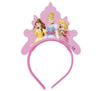 Disney Princess Dreaming Princess Tiara Paper Headband (Pack Of 4) Pink (One Size)