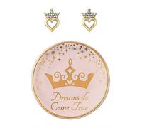 Disney Princess Earrings and Trinket Tray Set Gold