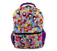 Disney Princess Emoji Girl's 16 Inch School Backpack Bag (One Size, Purple)