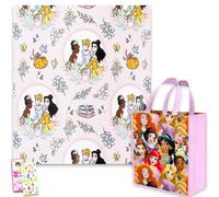 Disney Princess Fleece Blanket Sleepover Set - Bundle with 40x50 Throw Blanket, Tote Bag, Stickers and More | Disney Princess Room Decor