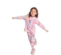 Disney Princess Fleece Pyjamas - Long Sleeve Girls Twosie, Divine Sleepwear Set | Orchid Pink | Fleece Blend | 2-6 Yrs | Belle, Jasmine, Cinderella