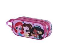 Disney Princess Flowers-3D Double Pencil Case, Pink, 22 x 10 cm