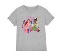 Disney Princess Girl's Ariel and Tiana Friends are Magic T Shirt