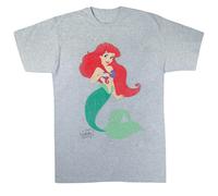 (12-13 Years, Sports Grey) Disney Princess Girls Ariel Cotton Classic T-Shirt