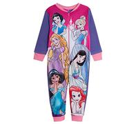 Disney Princess Girls Fleece Onesie, All in One Pyjamas, Pink, Age 7-8 Years