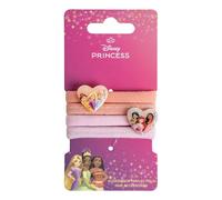 Disney Princess Hair Elastic Ties - 4-Piece Set for Ponytails & Buns, Seamless, No Damage Bands Hair Accessories for Women & Girls, High Elasticity & Comfortable Hold for All Hair Types
