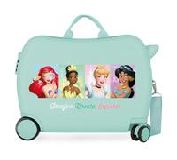 Disney Princess Hard Shell Suitcase for Children with Side Combination Lock and 4 Wheels. This Hand Luggage is Made of ABS, a Rigid and Lightweight Material. by Joumma Bags.