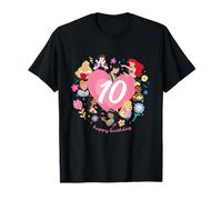 Disney Princess Heart 10 Years Old Happy Tenth Birthday T-Shirt