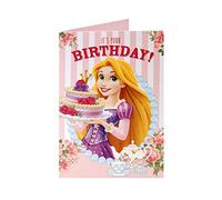 Disney princess it's your birthday! holding cake birthday card