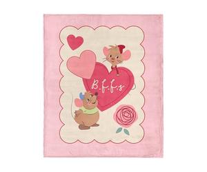 Disney Princess Jaq and Gus Valentine Silk Touch Throw Blanket, Cozy for All Seasons, Lightweight for Couch, Sofa, Boys Girls Bedding, 50 x 60 inches