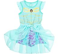 Disney Princess Jasmine Big Girls Metallic Print Romper With Skirt Overlay 10-12
