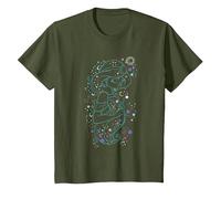 Disney Princess Jasmine Written In The Stars T-Shirt, Youth, Olive Green, Large