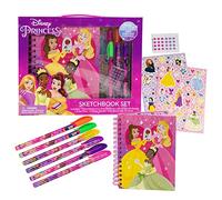 Disney Princess Journal Notebook - Sketchbook Set with Stickers, Gel Pen, Gems