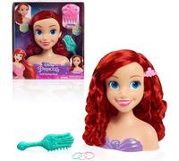 Disney Princess Just Play Ariel Hairdressing Head with Accessories, 7 Pieces, Re