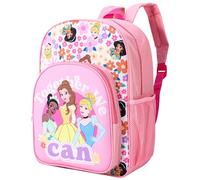 Disney Princess Kids Backpack, Lightweight School & Travel Bag Boys & Girls | Toddler Nursery Rucksack with Adjustable Shoulder Straps, Front Zipped Pocket & Side Mesh Pockets | Premium Small Backpacks