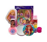 Disney Princess Kids Beauty Gift Set - Includes Teal Nail Polish, Lip Gloss, Lip Balm & Princess Mirror - Safe & Fun Makeup Kit for Girls Age 3+ - Best Gift for Every Occasion
