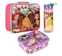 Disney Princess Kids Lunch Box Set - School & Travel Snack Boxes Set of 3