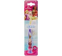 Disney Princess Little Teeth Toothbrush for Kids with Protection Cap, Soft Rounded Bristles, Comfortable Handle Grip and Suction Cup for Upright Storage for Children Ages 3+