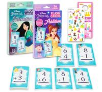 Disney Princess Math Games Set - Bundle with Addition and Subtraction Flash Cards for Boys Girls | Disney Princess Learning Toys for Kids Ages 5-6