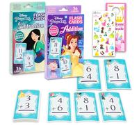 Disney Princess Math Games Set - Bundle with Addition and Subtraction Flash Cards for Boys, Girls | Disney Princess Learning Toys for Kids Ages 5-6