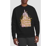 Disney Princess Men's Christmas Let Your Holidays Sparkle Bright Sweatshirt Black | Size: Small Disney Princess Black S