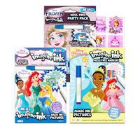 Disney Princess Mess-Free Coloring Book Set ~ 3 Piece Disney Princess and Frozen Imagine Ink Activity Books | Frozen Activity Bundle with Stickers (D