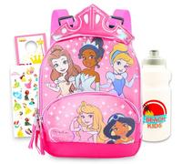 Disney Princess Mini Backpack for Girls - Princess Backpack for Girls Bundle Includes 10" Mini Disney Princess Harness Backpack, Water Bottle, Stickers, More | Disney Princess Toddler Leash Backpack,