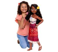 Disney Princess Moana Playdate 32" / 81cm Doll, Official Disney by Jakks Pacific, My Size Articulated Doll, Includes Hair Brush and Hair Accessories to Wear, Fun Paper Pua and HeiHei, For 3+