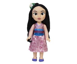 Disney Princess Mulan Doll, 14” / 35cm Tall Doll with Royal Reflection Eyes Includes Removable Dress, Shoes and Tiara, Perfect for Girls Ages 3+