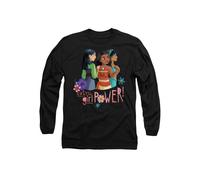 Disney Princess Mulan, Moana, Jasmine Extra Girl Power T-Shirt, Black Black