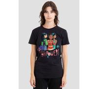 Disney Princess Mulan, Moana, Jasmine Extra Girl Power T-Shirt, Black Black