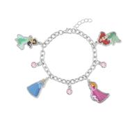 Disney - Princess Multicoloured Enamel Costume Crystal Charm Bracelet NEW