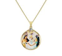 Disney Princess Multicoloured Gold Plated Circular Shaped Pendant CF01157YRCL-Q