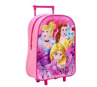 TDL Girls Kids Princess Standard Folding Trolley Hand Luggage Bag Backpack for School Travel Holidays