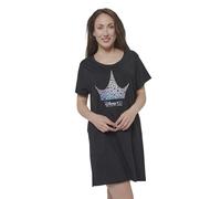 Disney Princess nightshirt for women - jubilee shirt - sleep shirt pyjama short sleeve top black (XL)