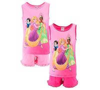 Disney Princess Pack of 2 Vest Pyjama Sets White